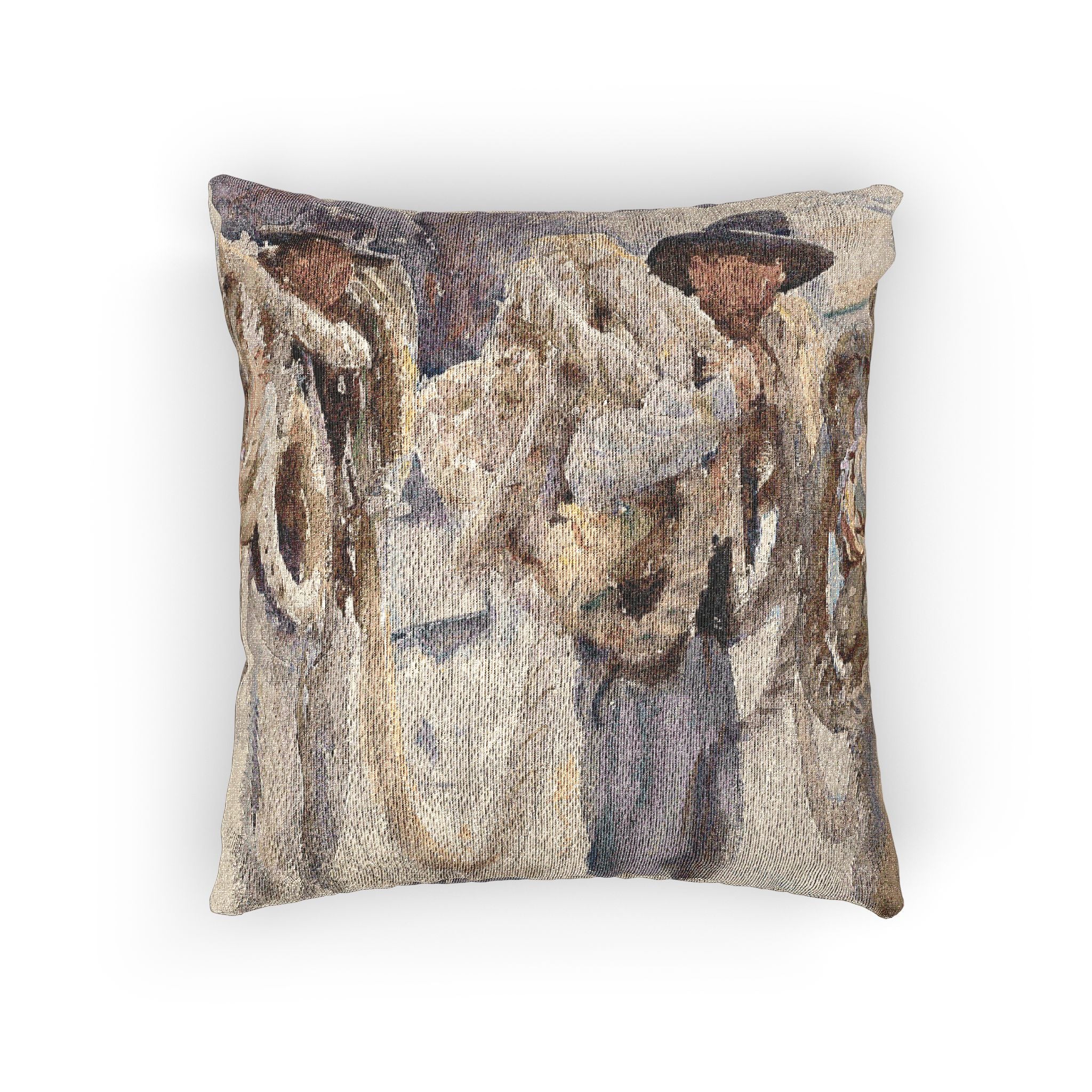 John Singer Sargent - Workmen at Carrara | Woven Pillow
