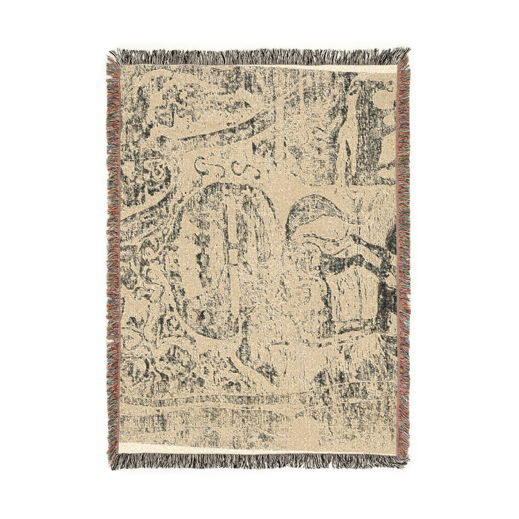 Paul Gauguin - Horse, with Other Animals and Ornaments | Woven Tapestry Blanket