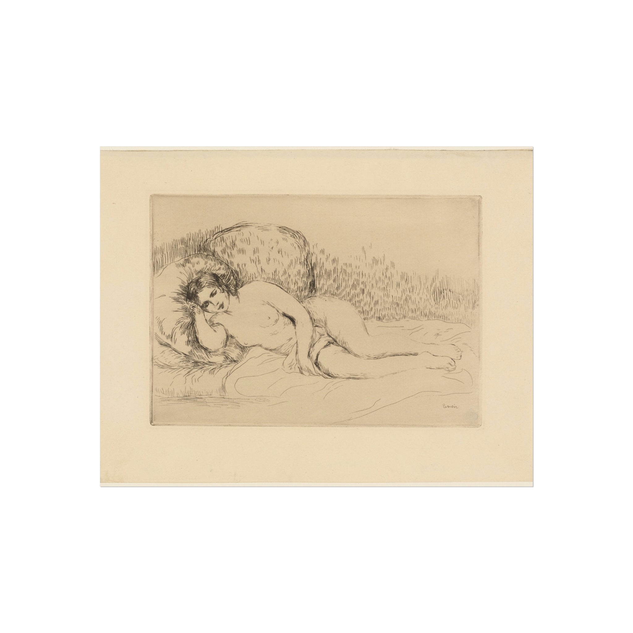 Pierre-Auguste Renoir - Woman Reclining, to the Left | Fine Art Poster