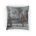 Camille Pissarro - Snow at Louveciennes | Woven Pillow