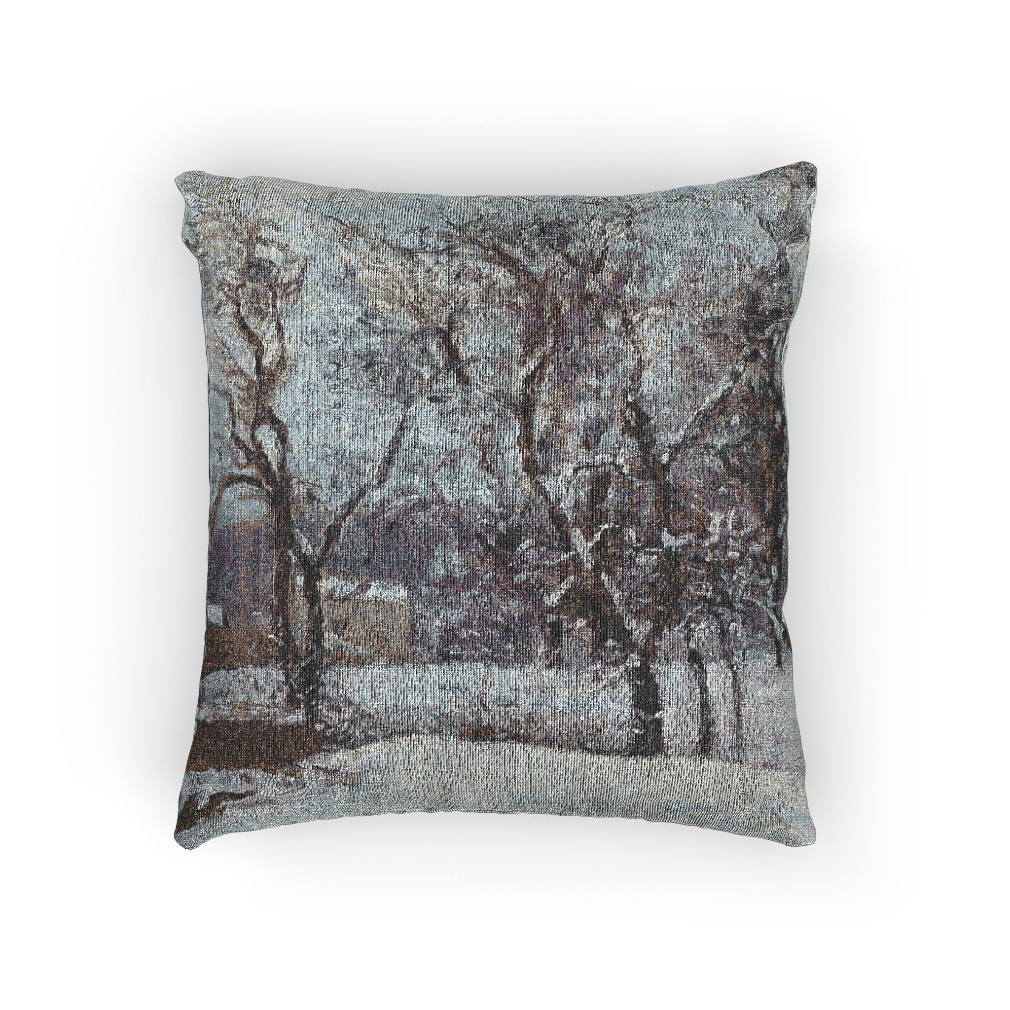 Camille Pissarro - Snow at Louveciennes | Woven Pillow