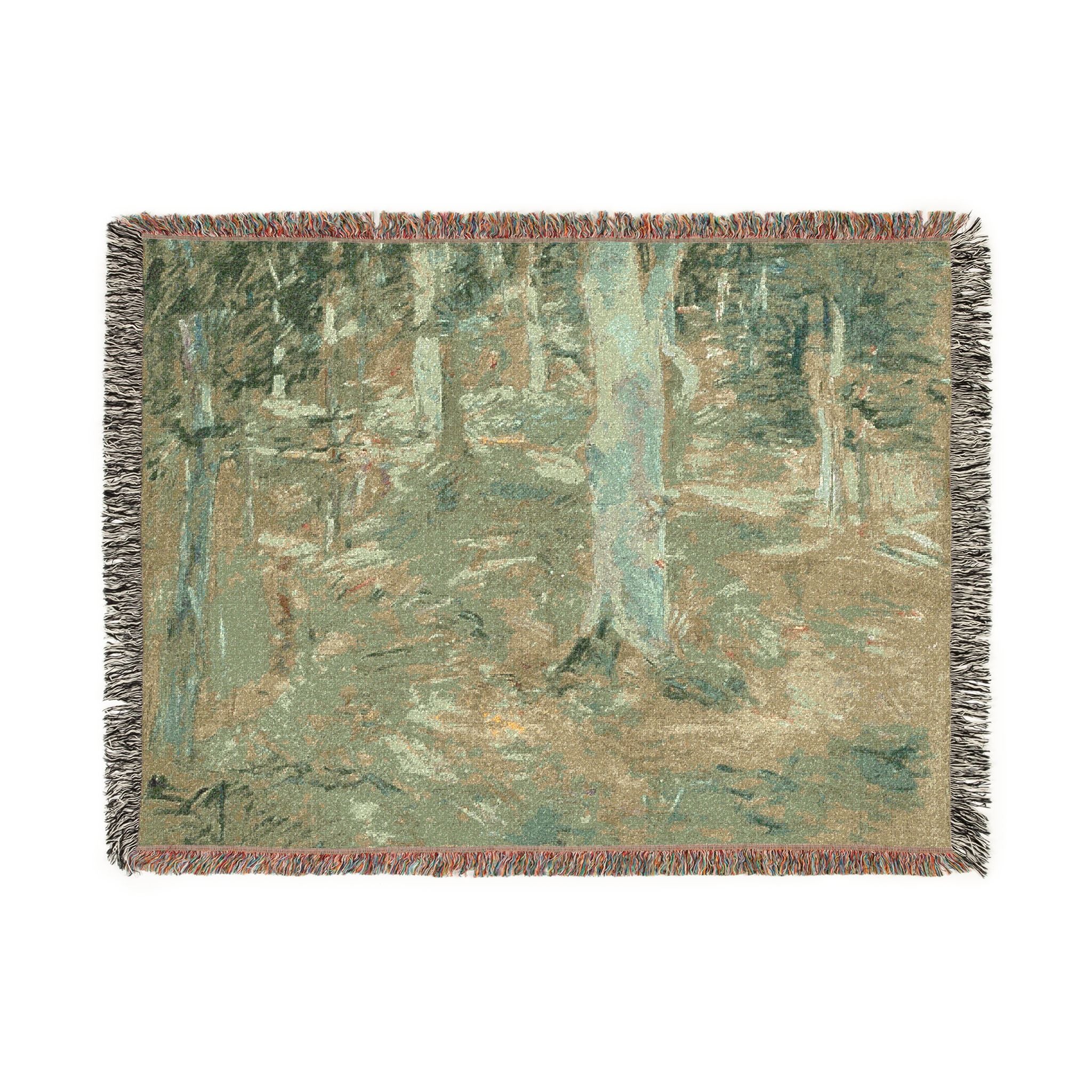 Berthe Morisot - Forêt de Compiègne | Woven Tapestry Blanket