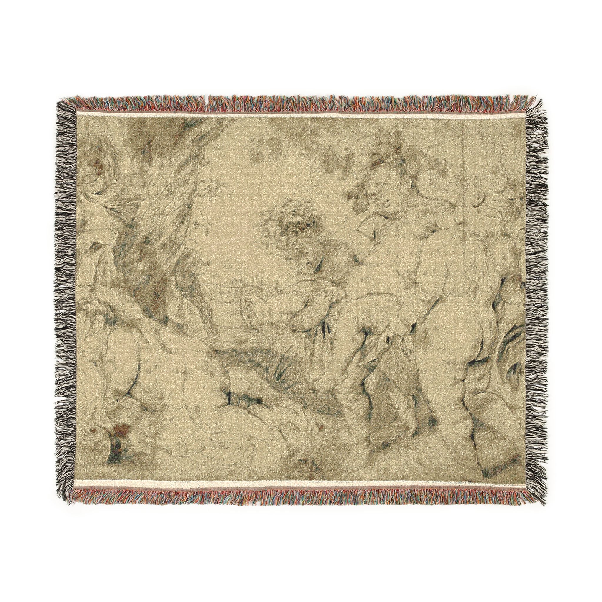 Anthony van Dyck - Young Bacchus and Companions | Woven Tapestry Blanket