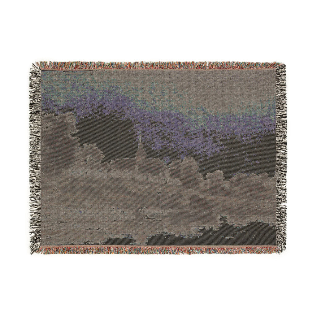 Charles François Daubigny - On the Bank of the Seine at Portejoie | Woven Tapestry Blanket