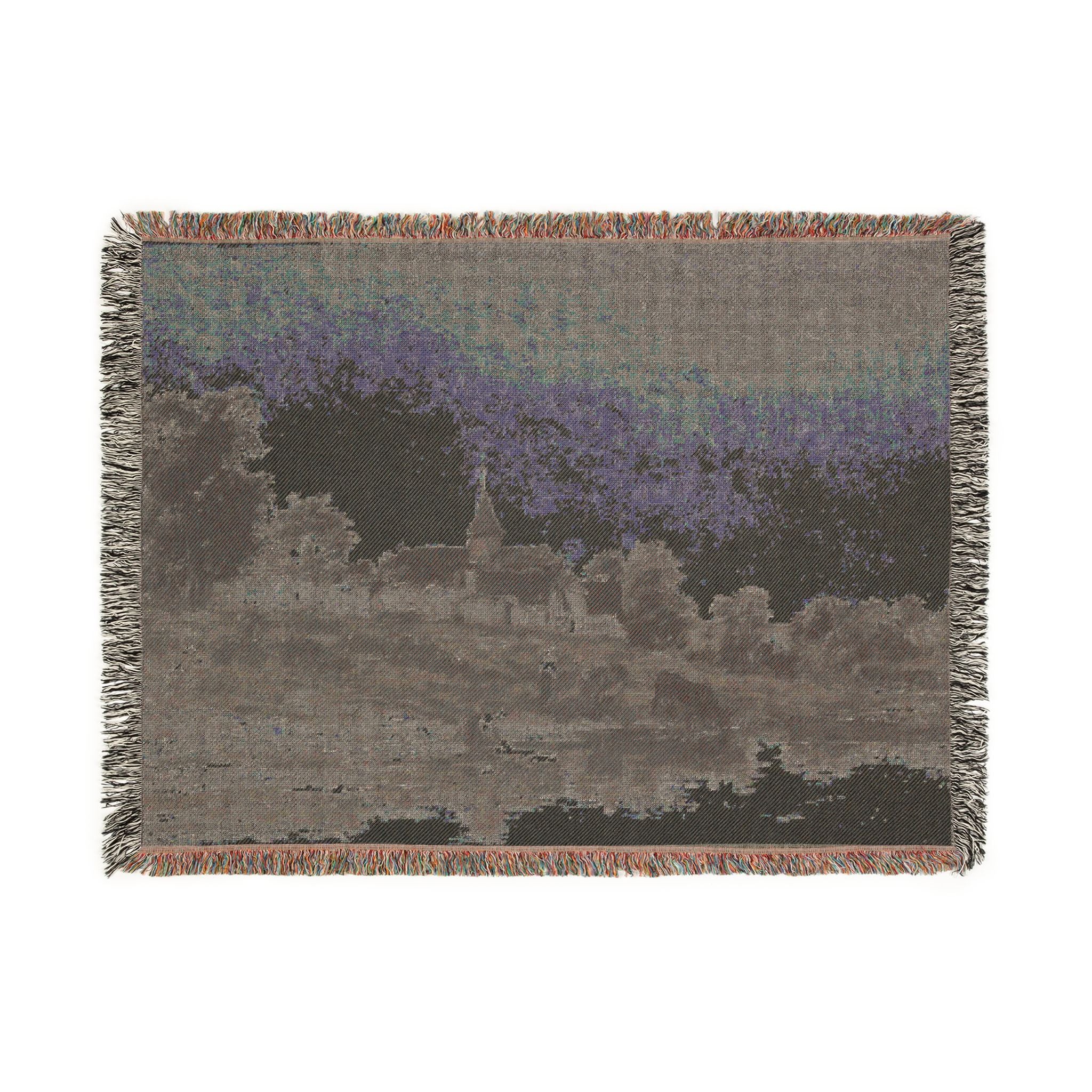 Charles François Daubigny - On the Bank of the Seine at Portejoie | Woven Tapestry Blanket