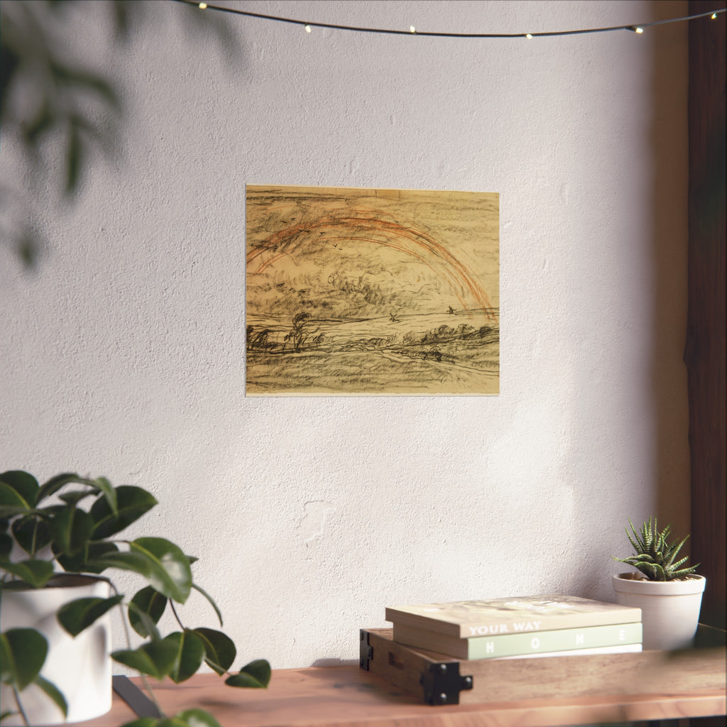 Charles François Daubigny - Landscape with a Rainbow | Fine Art Poster