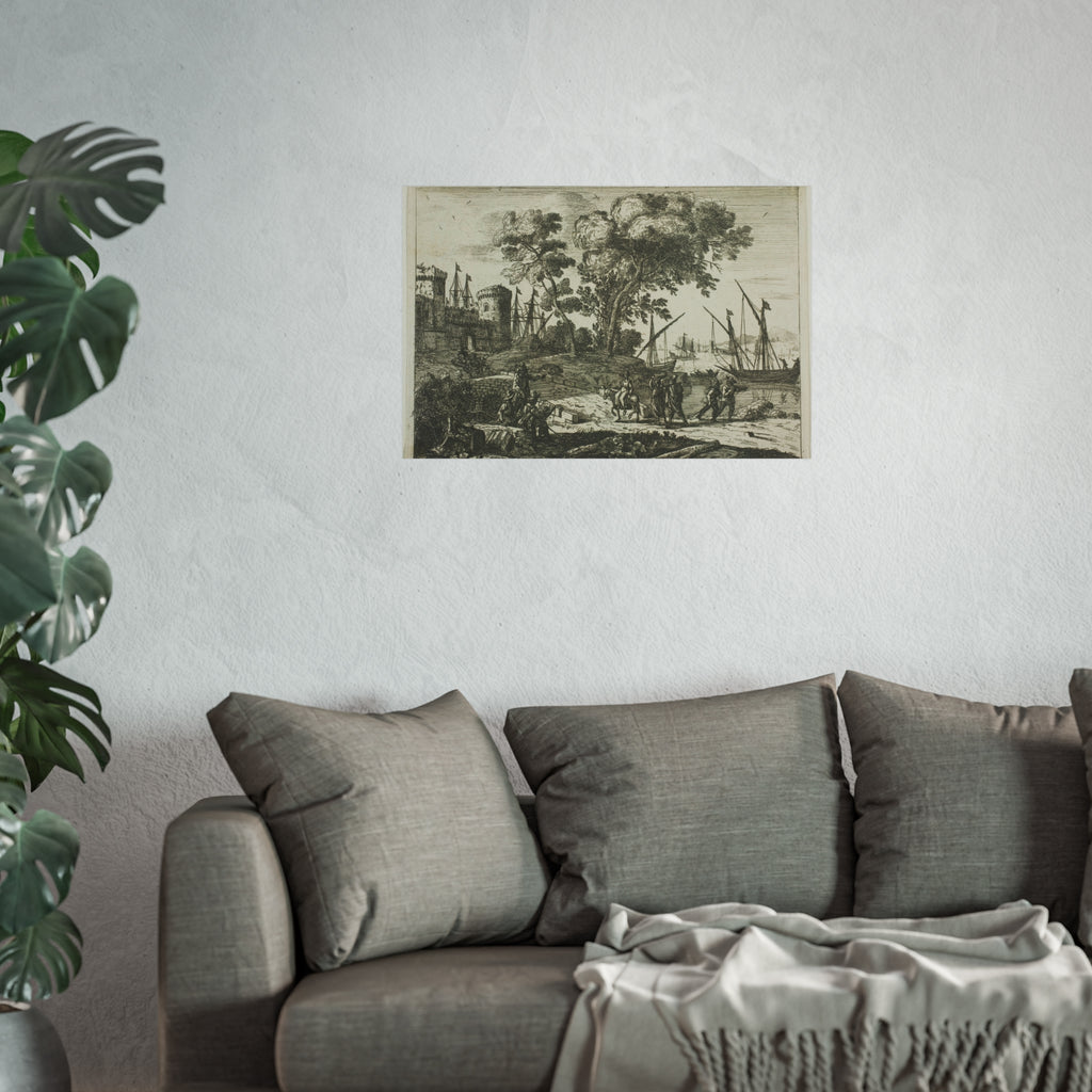 Claude Lorrain - Coast Scene with an Artist Drawing | Fine Art Poster