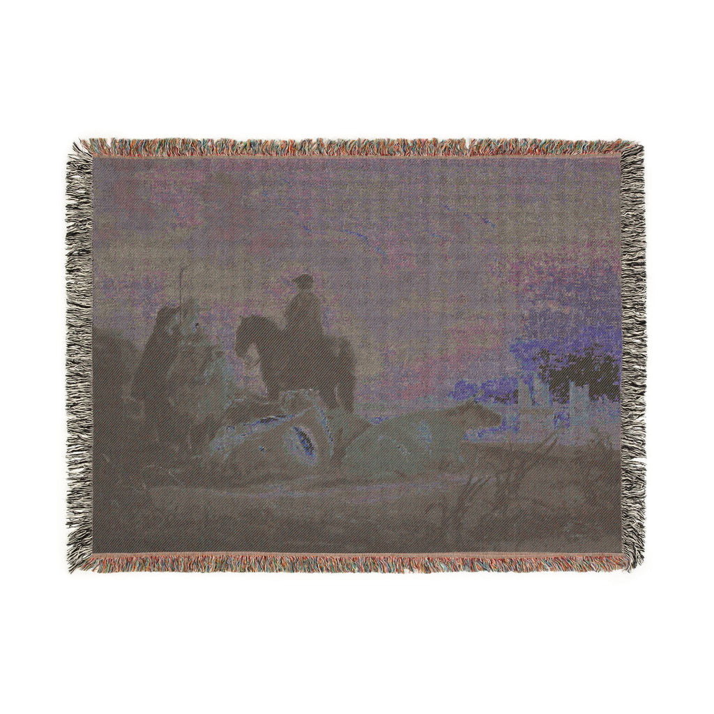 Aelbert Cuyp - Peasants with Four Cows by the River Merwede - WGA5825 | Woven Tapestry Blanket