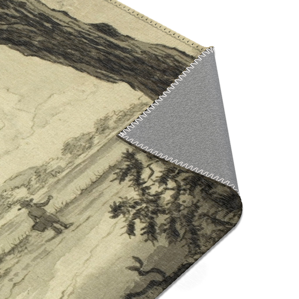 Style of Jacob van Ruisdael - Figures with Baskets on Road | Area Rug