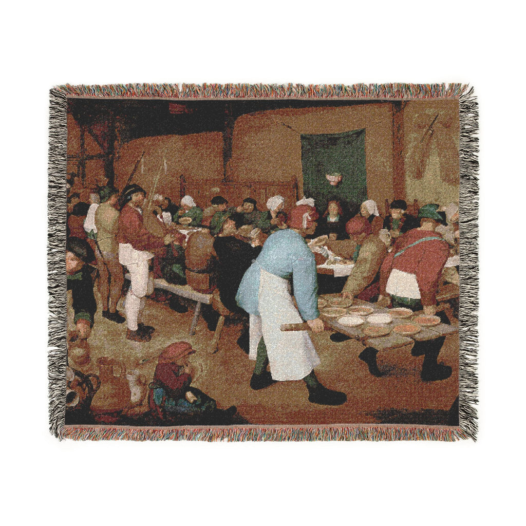 Pieter Bruegel the Elder - Peasant Wedding - Google Art Project 2 | Woven Tapestry Blanket