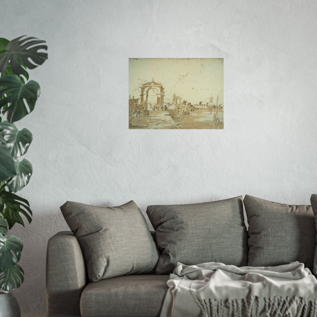 Francesco Guardi - Gateway Near a Landing Bridge | Fine Art Poster