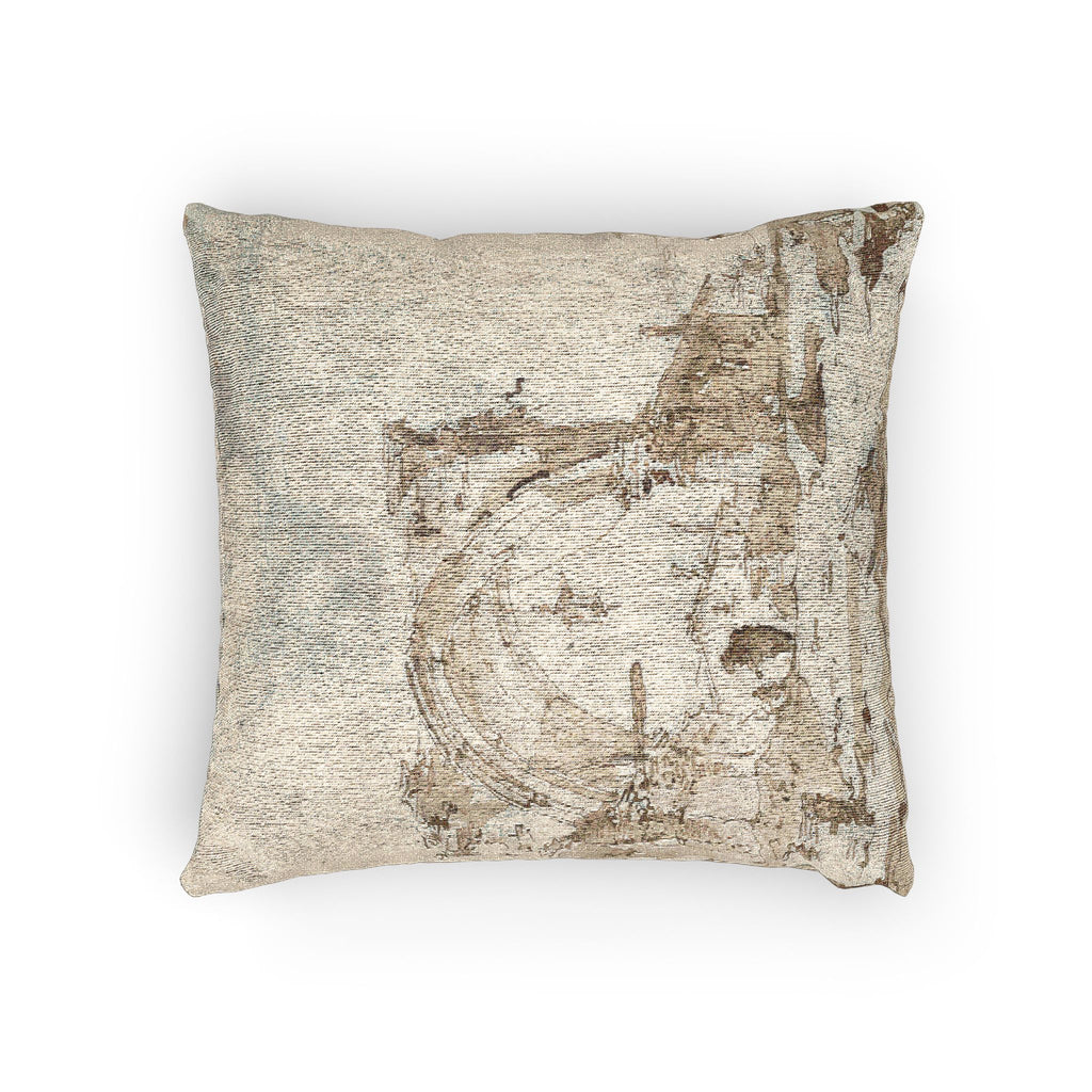 Francesco Guardi - A Capriccio with a Ruined Gothic Arch | Woven Pillow
