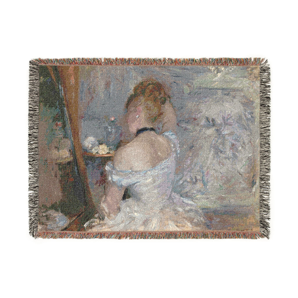 Berthe Morisot - Woman at Her Toilette | Woven Tapestry Blanket