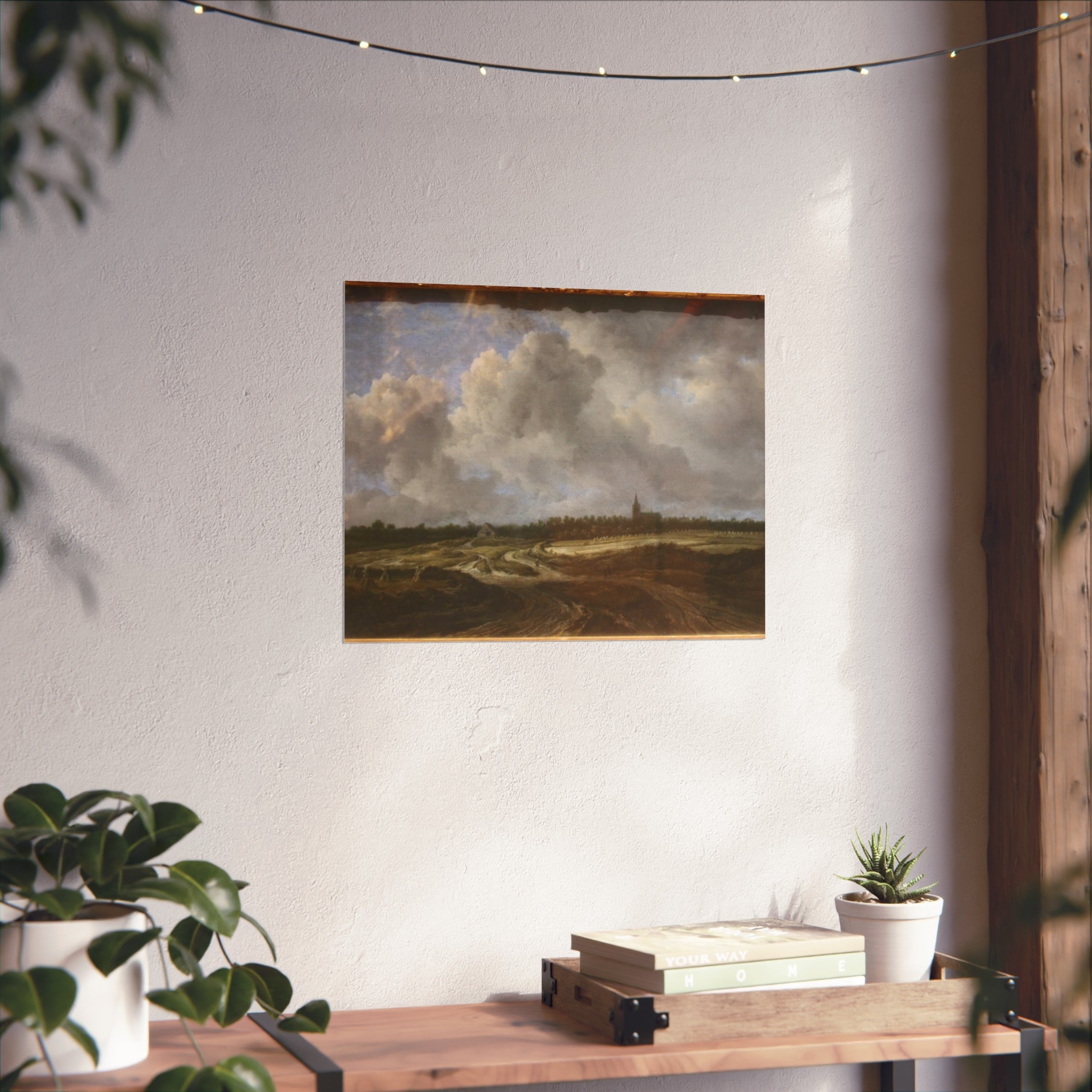 Dresden, Gemäldegalerie Alte Meister, Jacob van Ruisdael, ein Walddorf hinter Dünen | Fine Art Poster