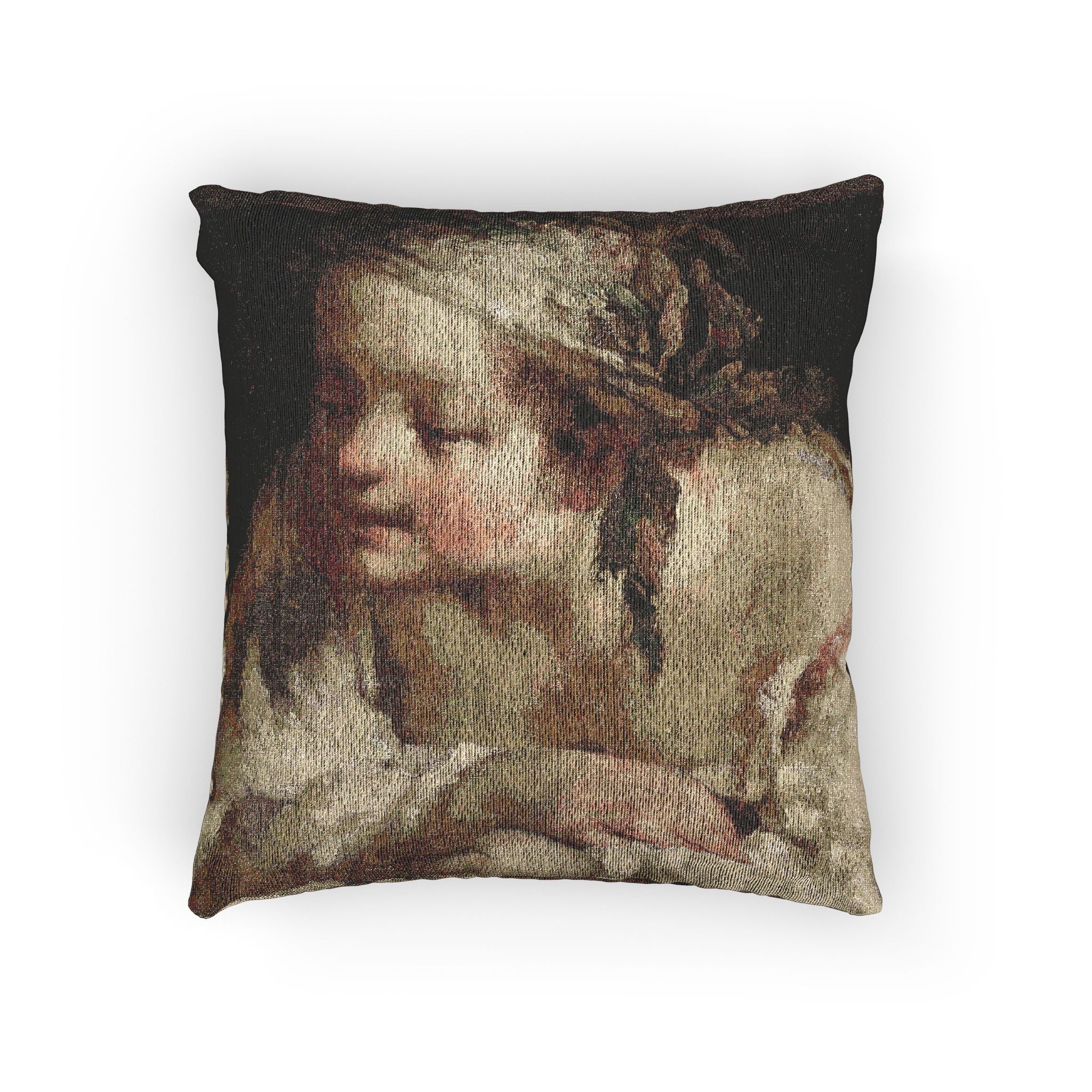 Jean François Millet - Young Woman | Woven Pillow