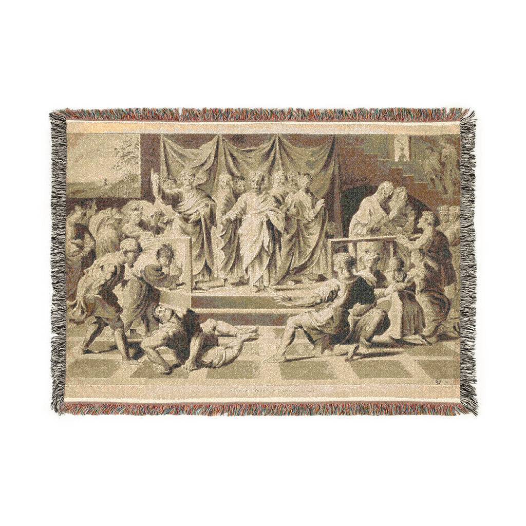 John Constable - Death of Ananias | Woven Tapestry Blanket