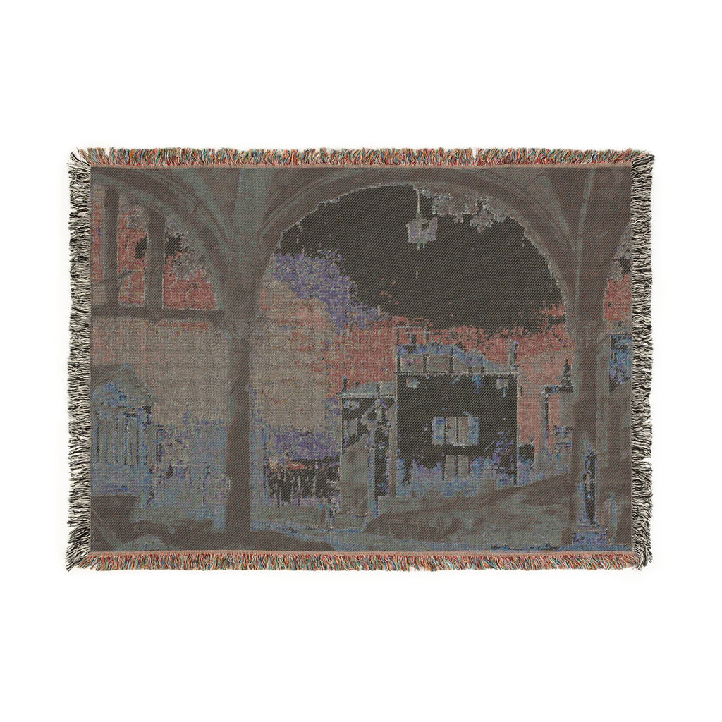 Follower of Canaletto - Portico with a Lantern | Woven Tapestry Blanket