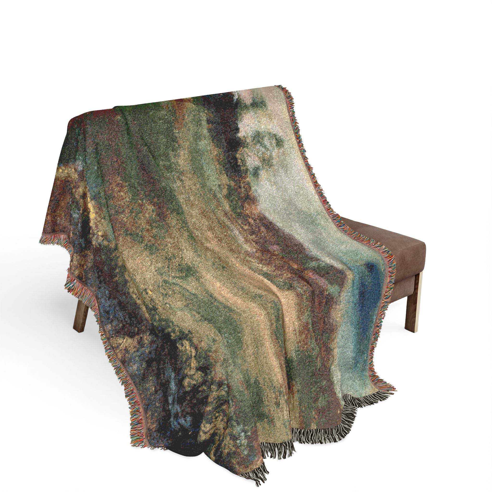 Landscape with Smokestacks Edgar Degas Tapestry Blanket