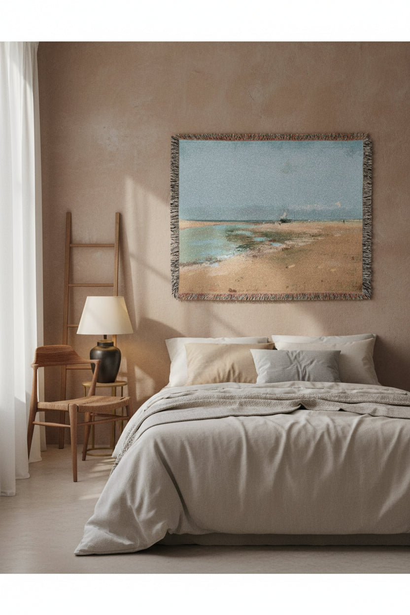 Beach at Low Tide Edgar Degas Tapestry Blanket
