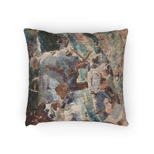 An Artist at His Easel John Singer Sargent Woven Pillow