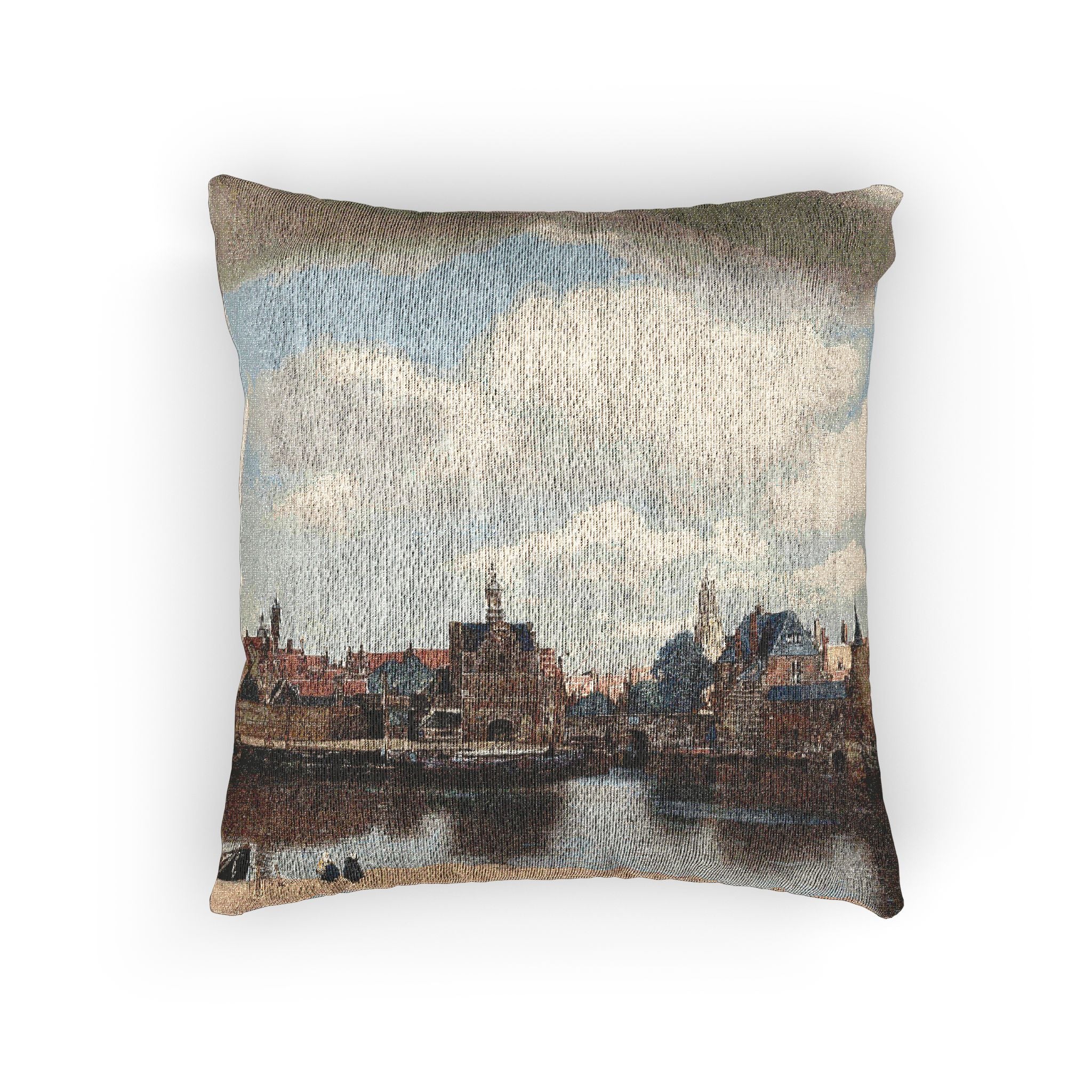 Johannes Vermeer - View of Delft - 92 - Mauritshuis | Woven Pillow