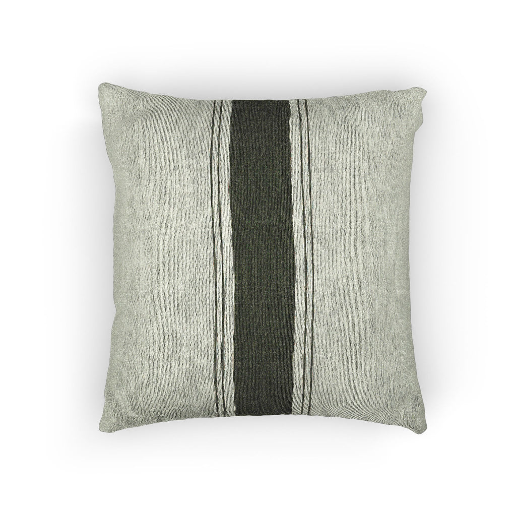 Moss Grain Sack Stripe Woven Pillow