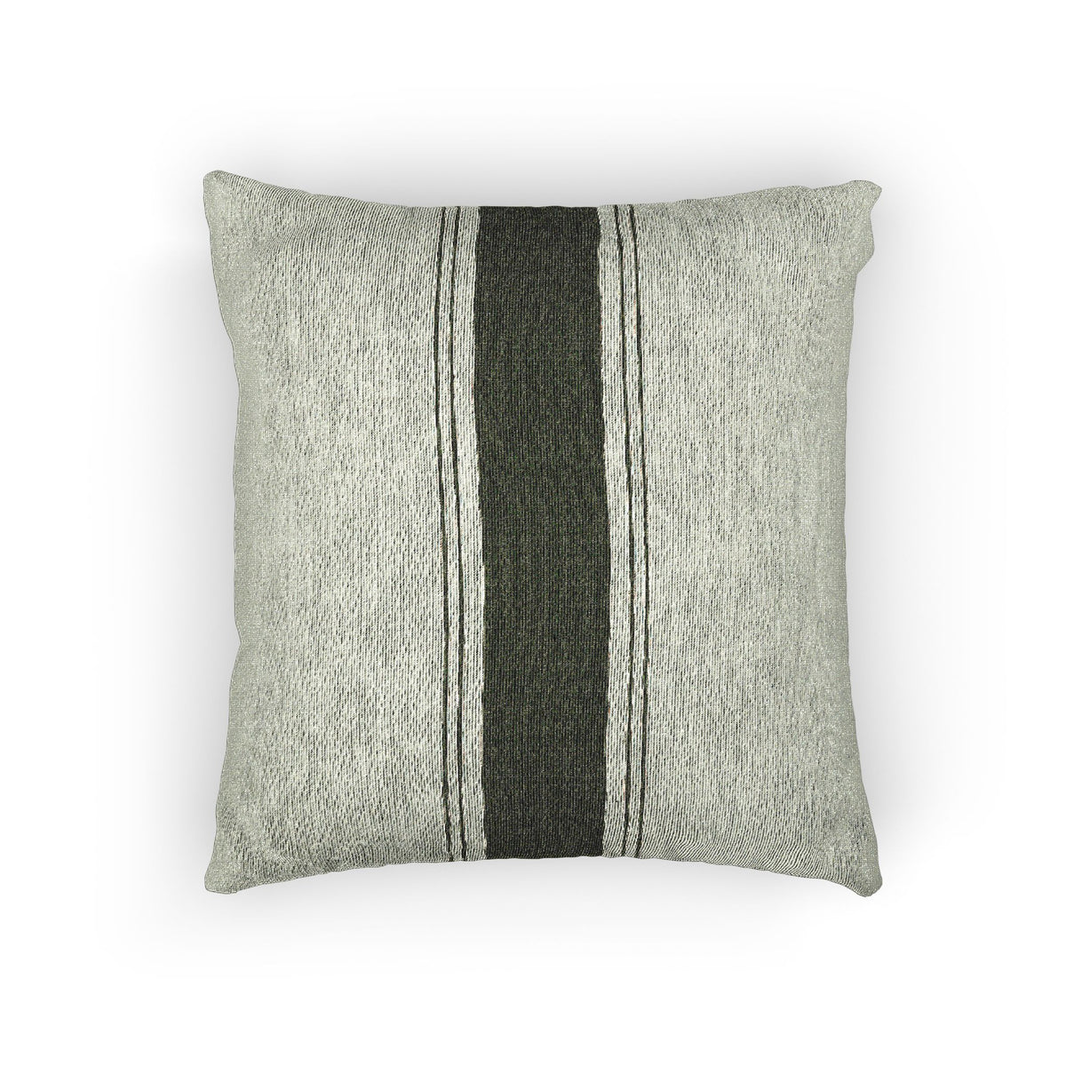 Moss Grain Sack Stripe Woven Pillow