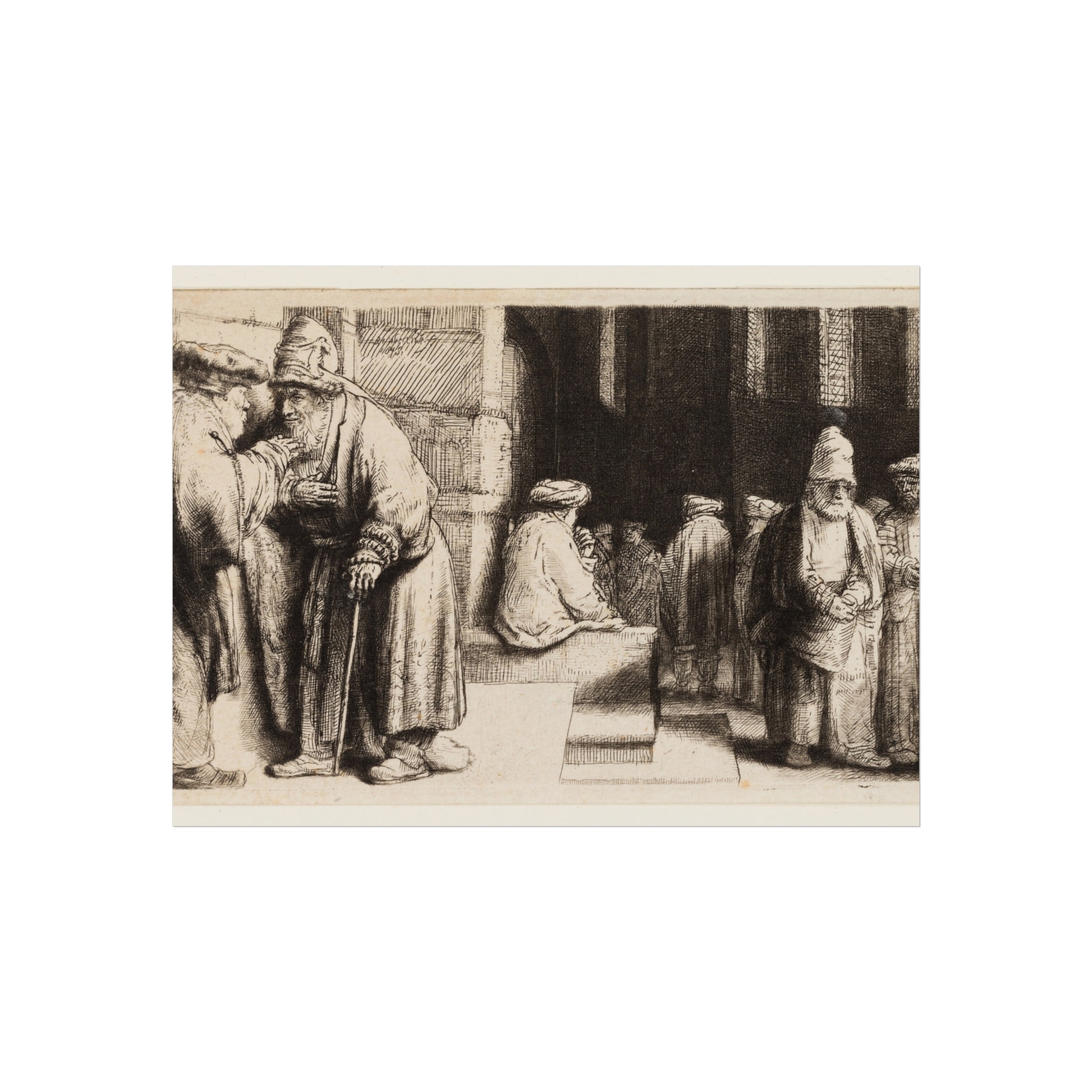Rembrandt van Rijn - Jews in the Synagogue | Fine Art Poster