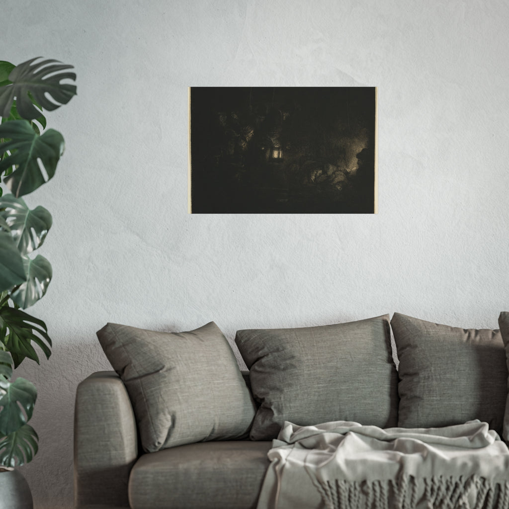 Rembrandt van Rijn - The Adoration of the Shepherds A Night Piece | Fine Art Poster