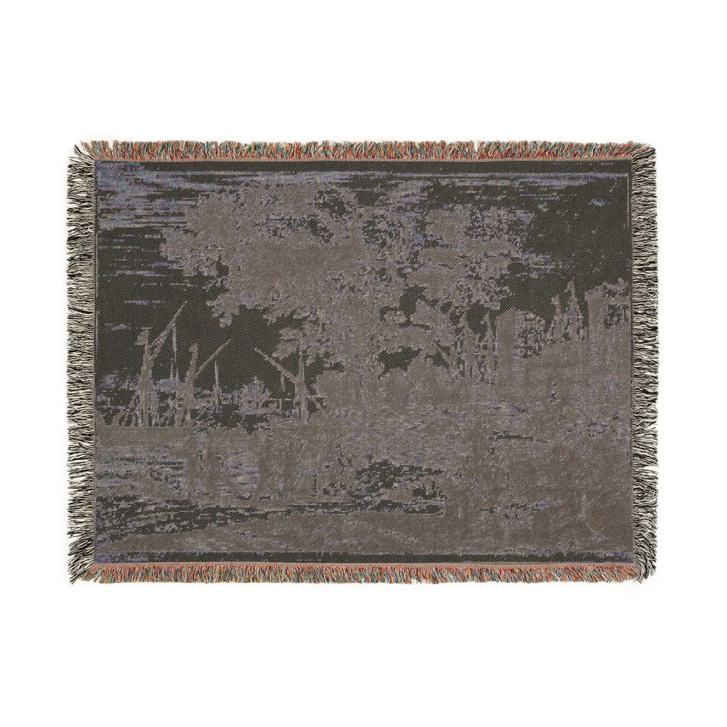 Claude Lorrain - Coast Scene with an Artist Drawing | Woven Tapestry Blanket