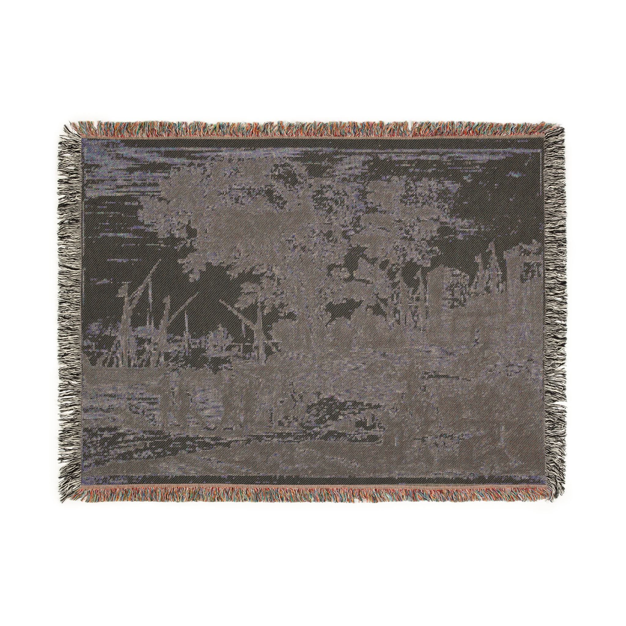 Claude Lorrain - Coast Scene with an Artist Drawing | Woven Tapestry Blanket