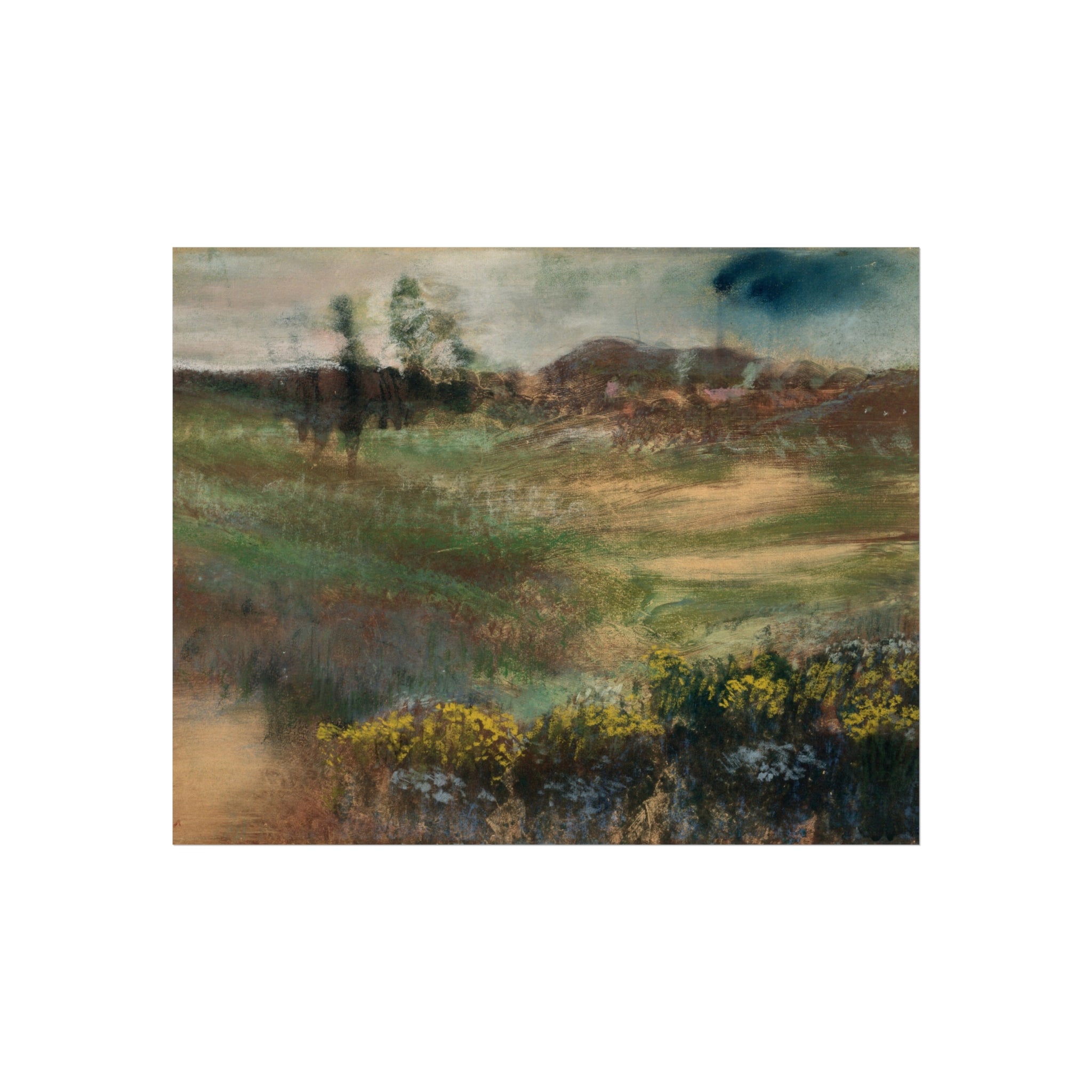 Landscape with Smokestacks Edgar Degas Fine Art Poster