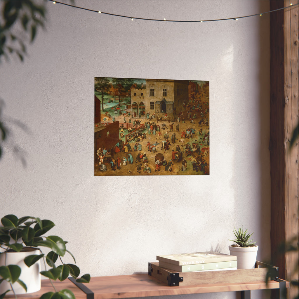 Pieter Bruegel the Elder - Children’s Games - Google Art Project | Fine Art Poster