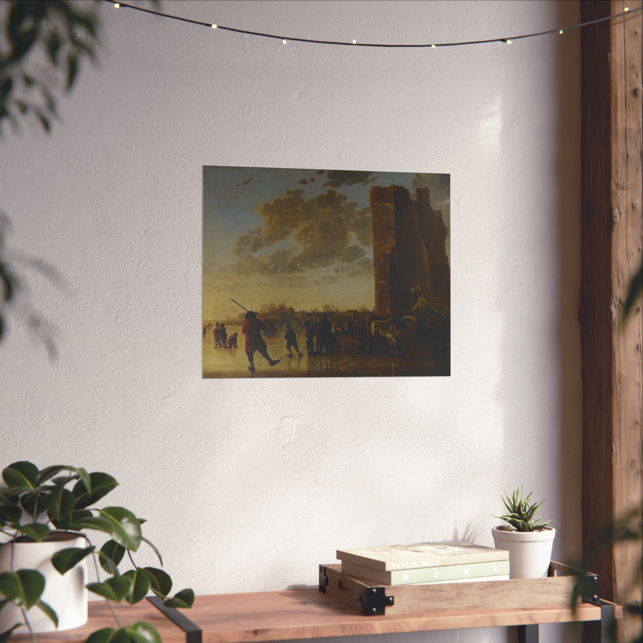 Schilderij, Aelbert Cuyp, met ruïne van Huis te Merwede (12091275046) | Fine Art Poster
