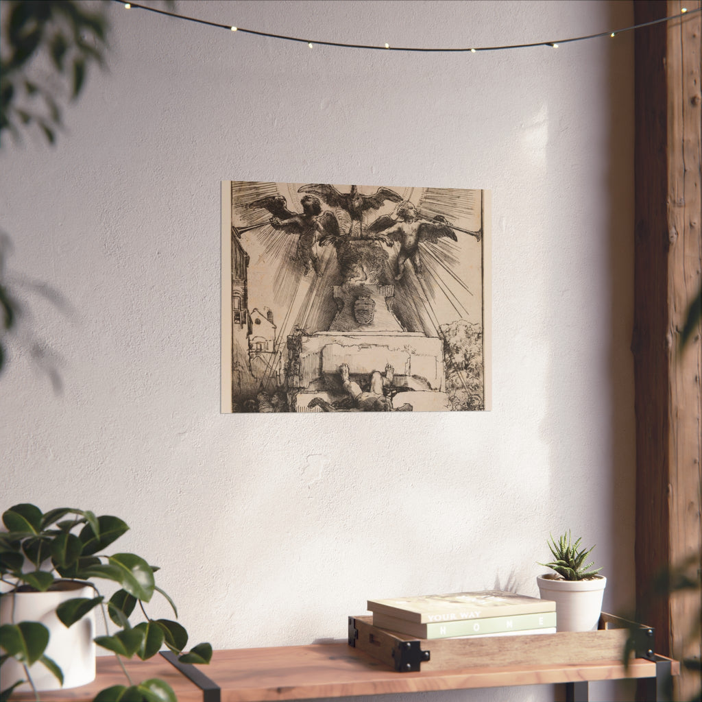 Rembrandt van Rijn - The Phoenix or The Statue Overthrown | Fine Art Poster