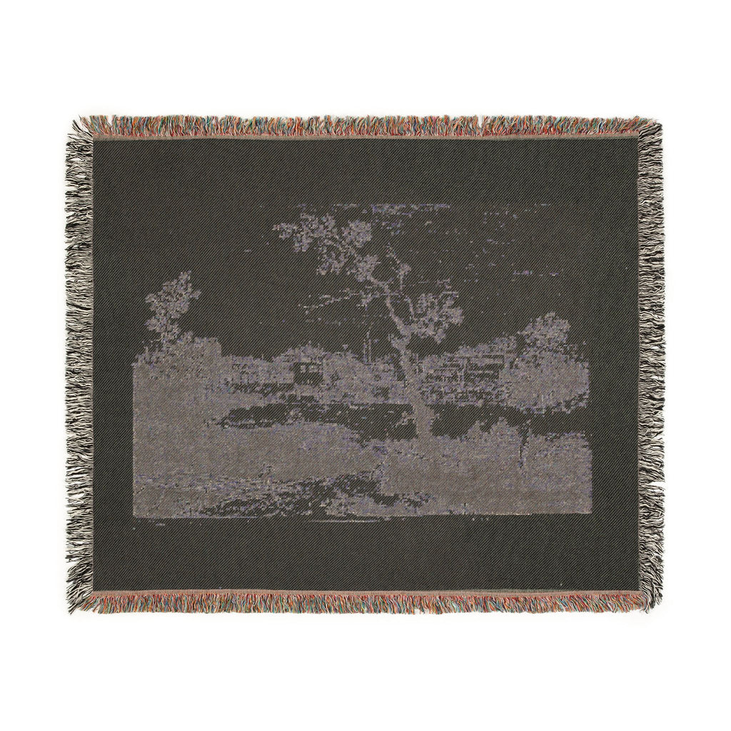 Canaletto - View of a Town on a River Bank, from Vedute | Woven Tapestry Blanket