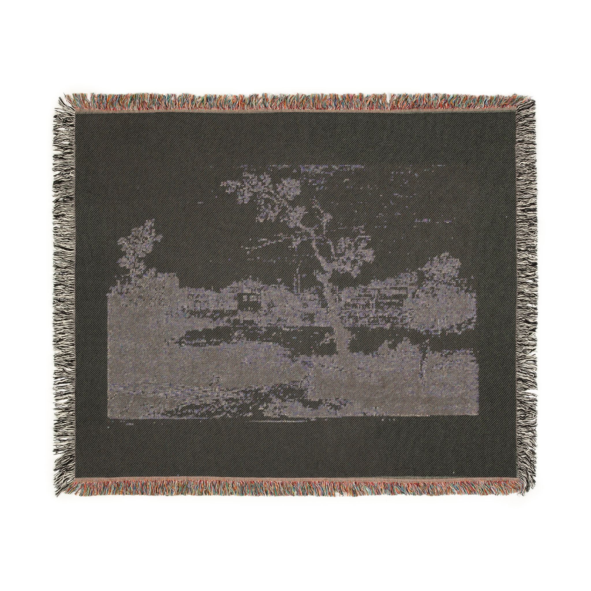 Canaletto - View of a Town on a River Bank, from Vedute | Woven Tapestry Blanket