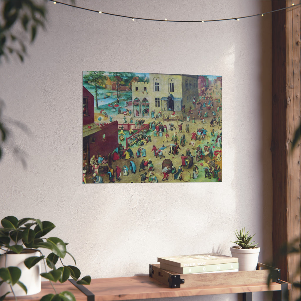 -2022-02-07 Children's Games, Pieter Bruegel the Elder, West Street, Cromer, Norfolk | Fine Art Poster