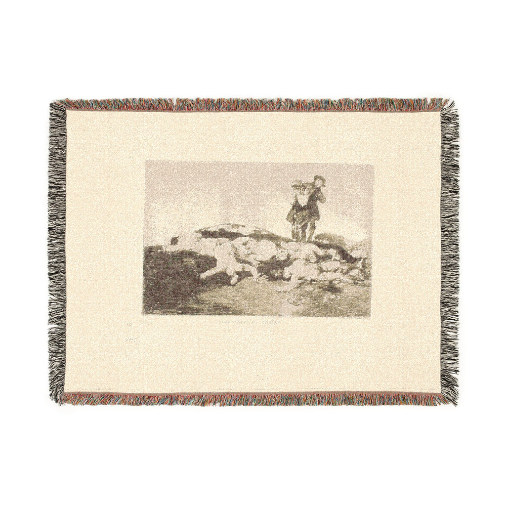 Francisco José de Goya y Lucientes - Bury them and keep quiet, plate 18 from The Disasters of War | Woven Tapestry Blanket