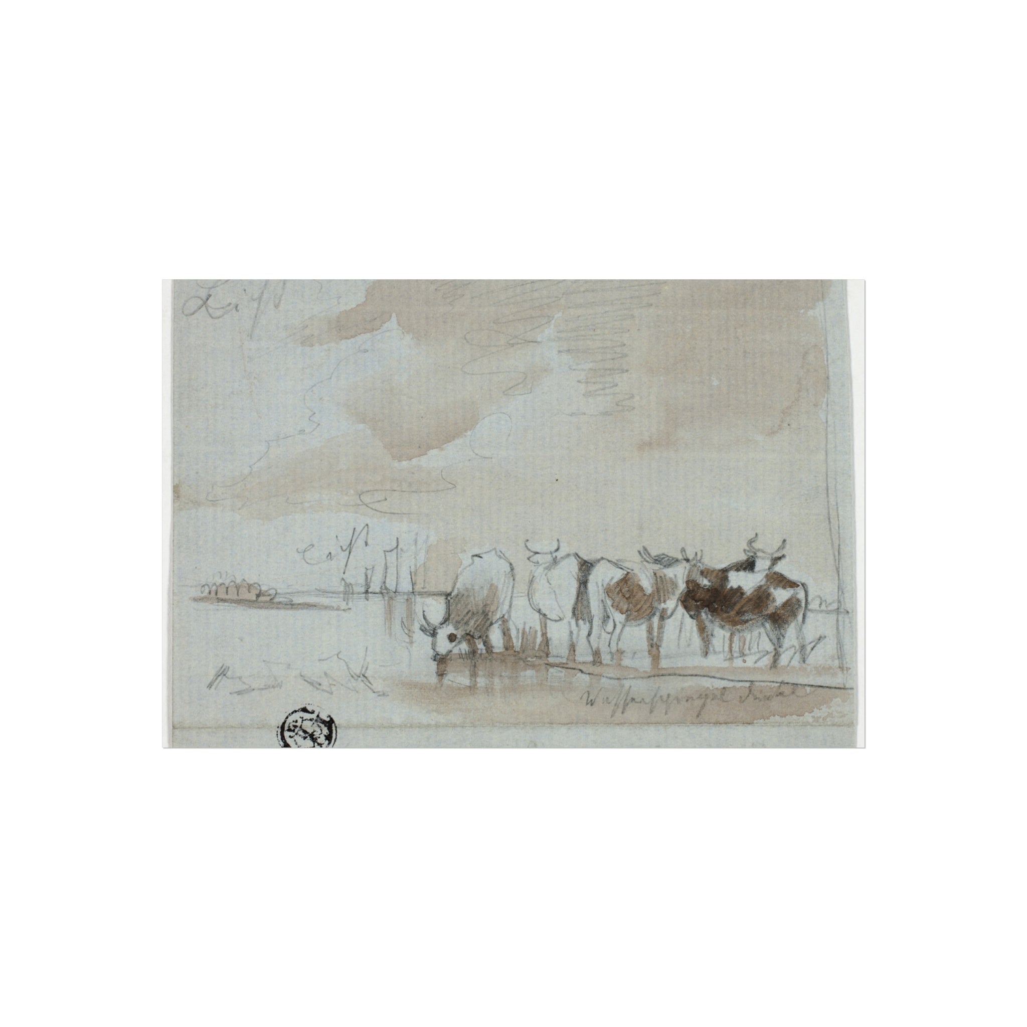 Aelbert Cuyp - Cattle in Water | Fine Art Poster