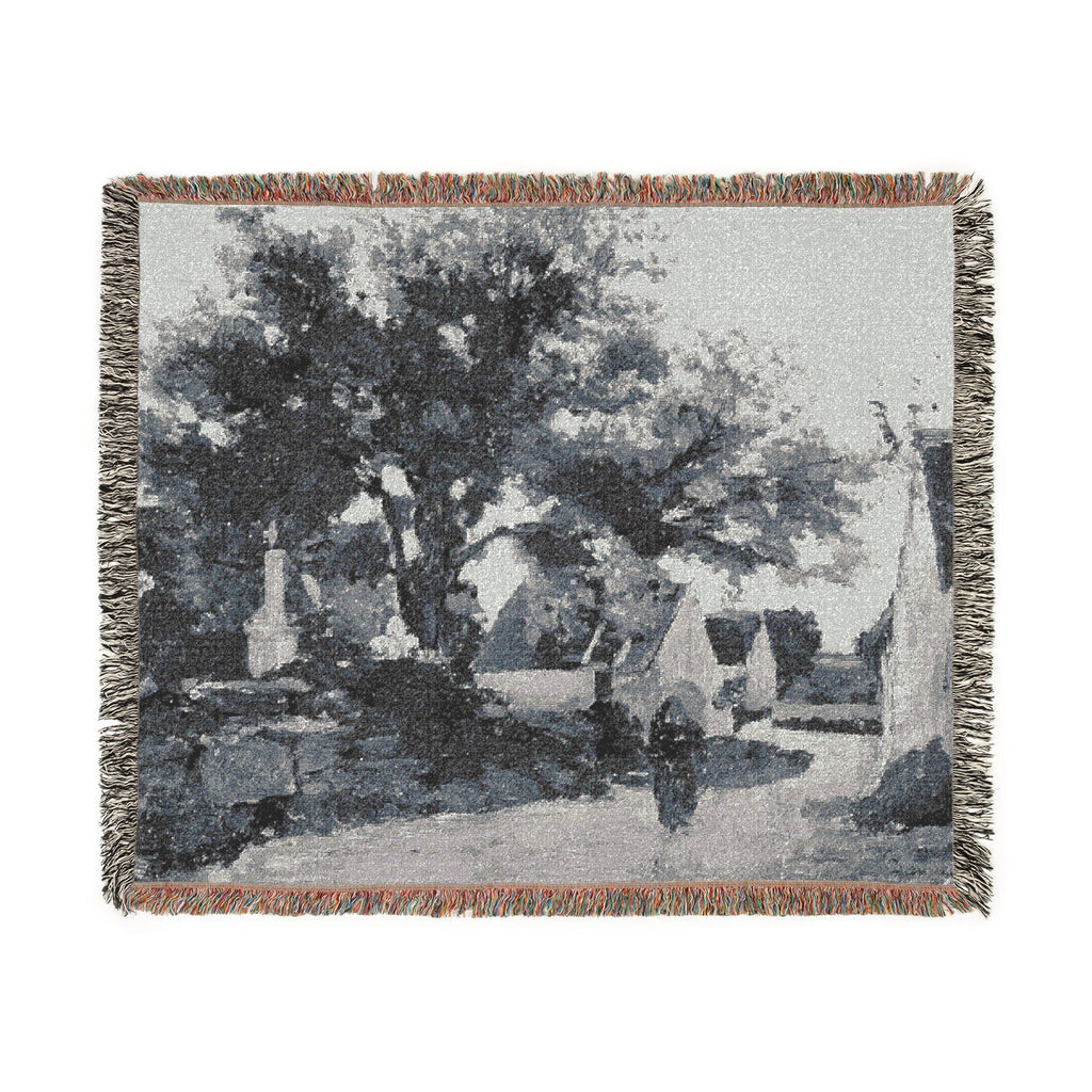 Charles François Daubigny - Village in Brittany | Woven Tapestry Blanket