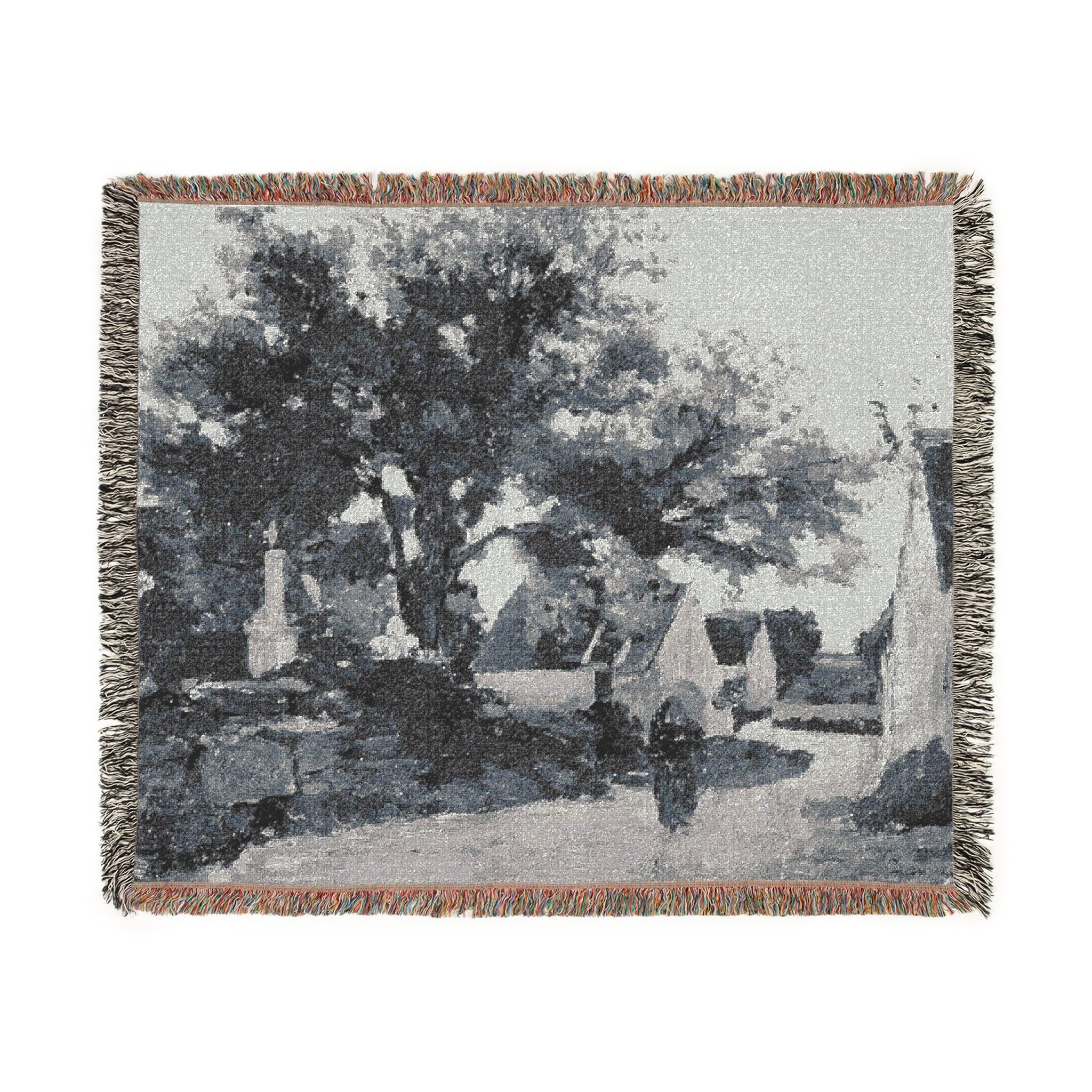 Charles François Daubigny - Village in Brittany | Woven Tapestry Blanket