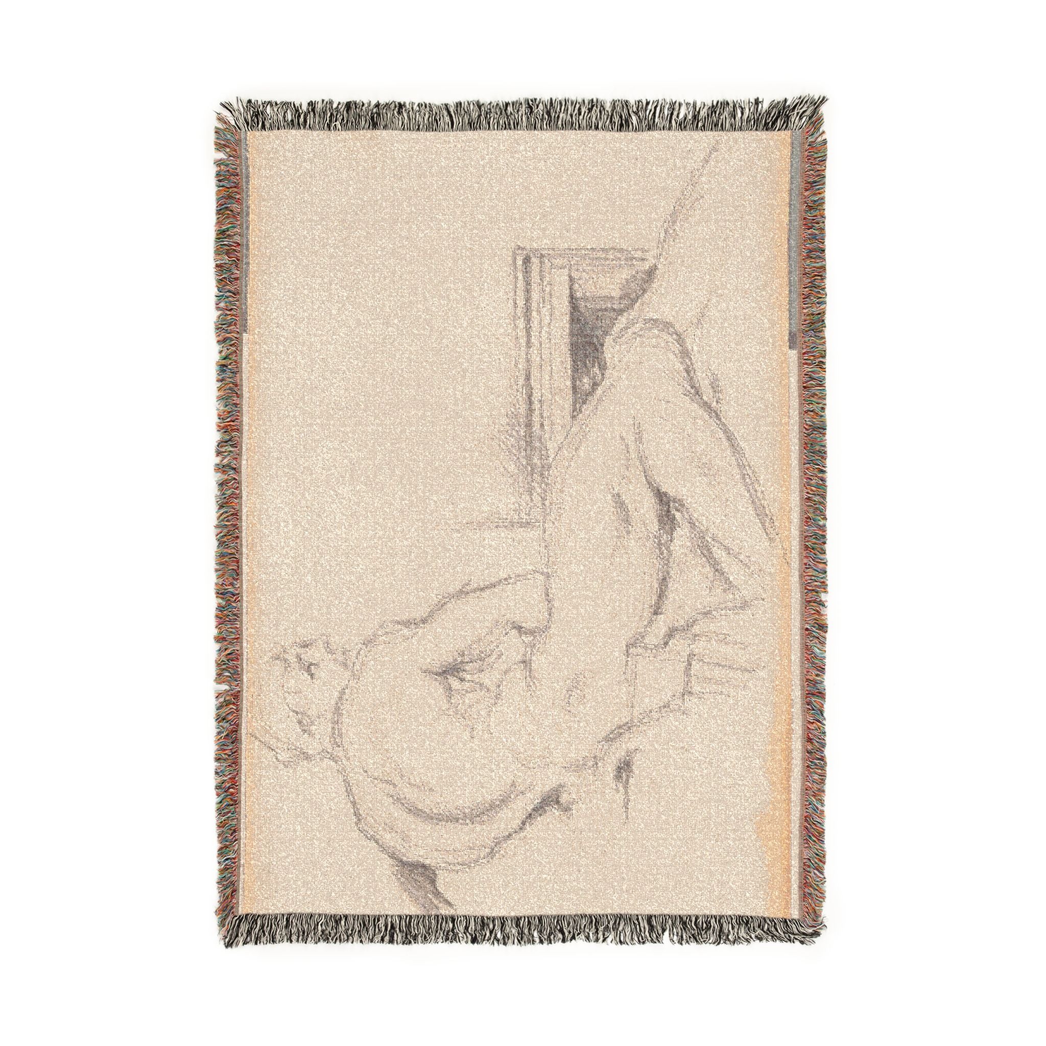 Paul Cezanne - Hercules Resting | Woven Tapestry Blanket