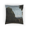 Claude Lorrain - View of Delphi with a Procession | Woven Pillow