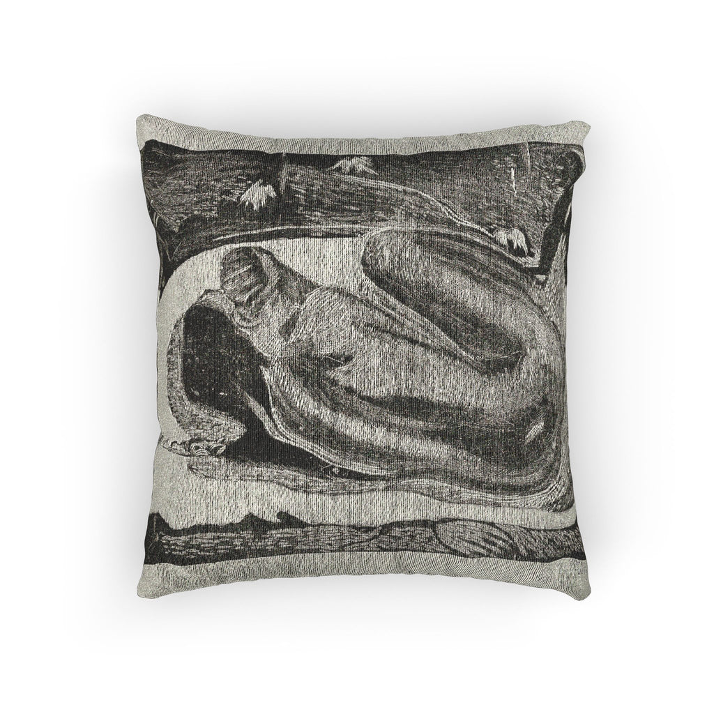 Paul Gauguin - Manao tupapau (She Thinks of the Ghost or The Ghost Thinks of Her), from the Noa Noa Suite | Woven Pillow