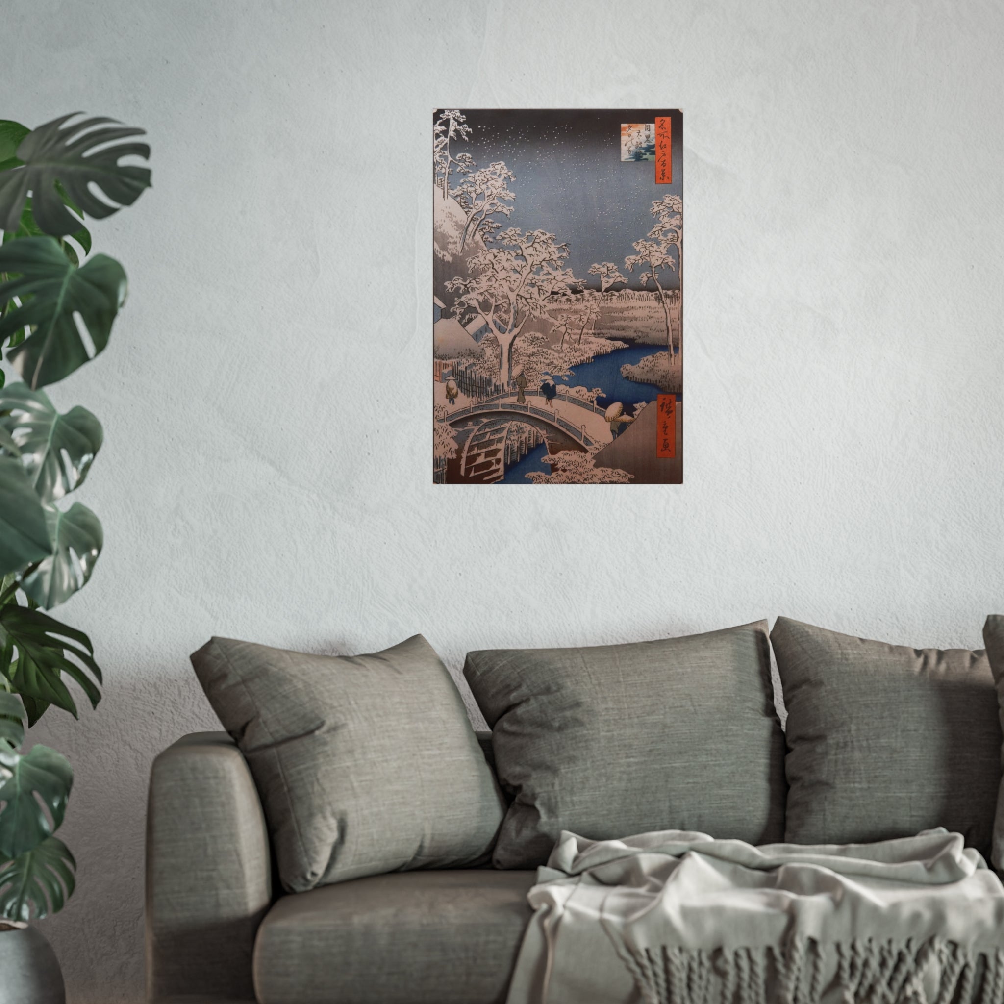 Utagawa Hiroshige - Drum Bridge at Meguro | Fine Art Poster