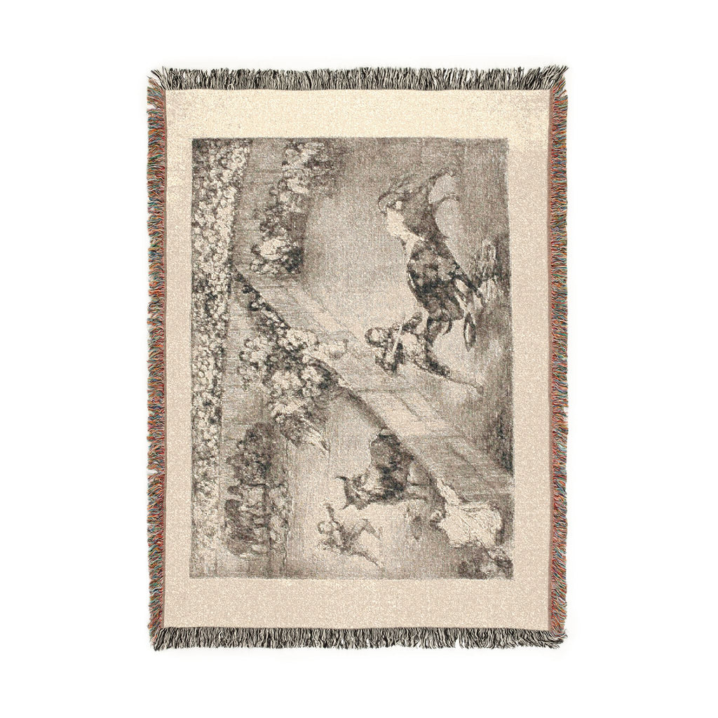 Francisco José de Goya y Lucientes - Bullfight in a divided ring, from The Bulls of Bordeaux | Woven Tapestry Blanket