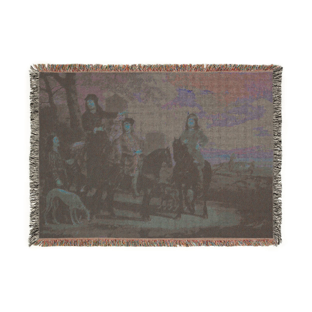Equestrian Portrait of Cornelis (1639–1680) and Michiel Pompe van Meerdervoort (1638–1653) with Their Tutor and Coachman | Woven Tapestry Blanket