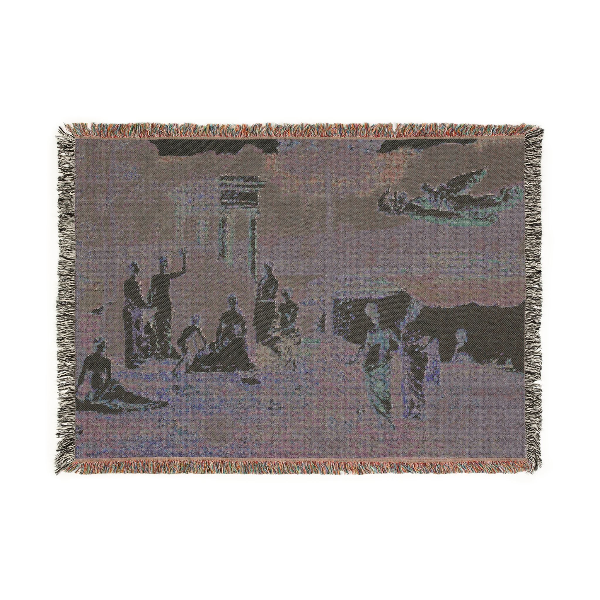 Pierre Puvis de Chavannes - The Sacred Grove, Beloved of the Arts and the Muses | Woven Tapestry Blanket