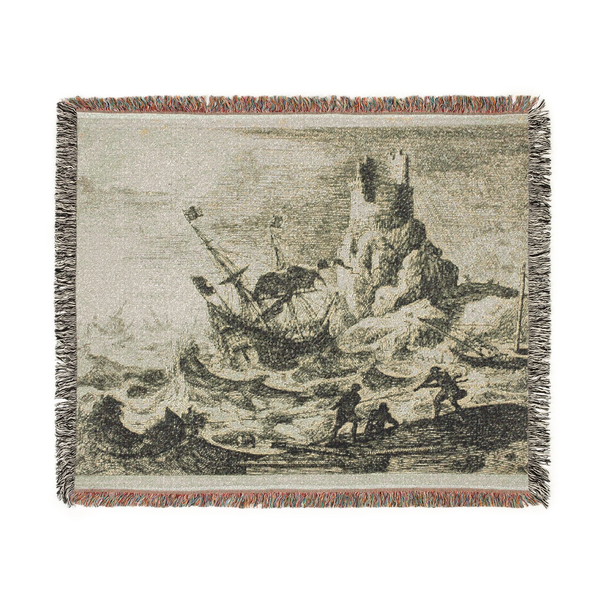 Claude Lorrain - The Shipwreck | Woven Tapestry Blanket